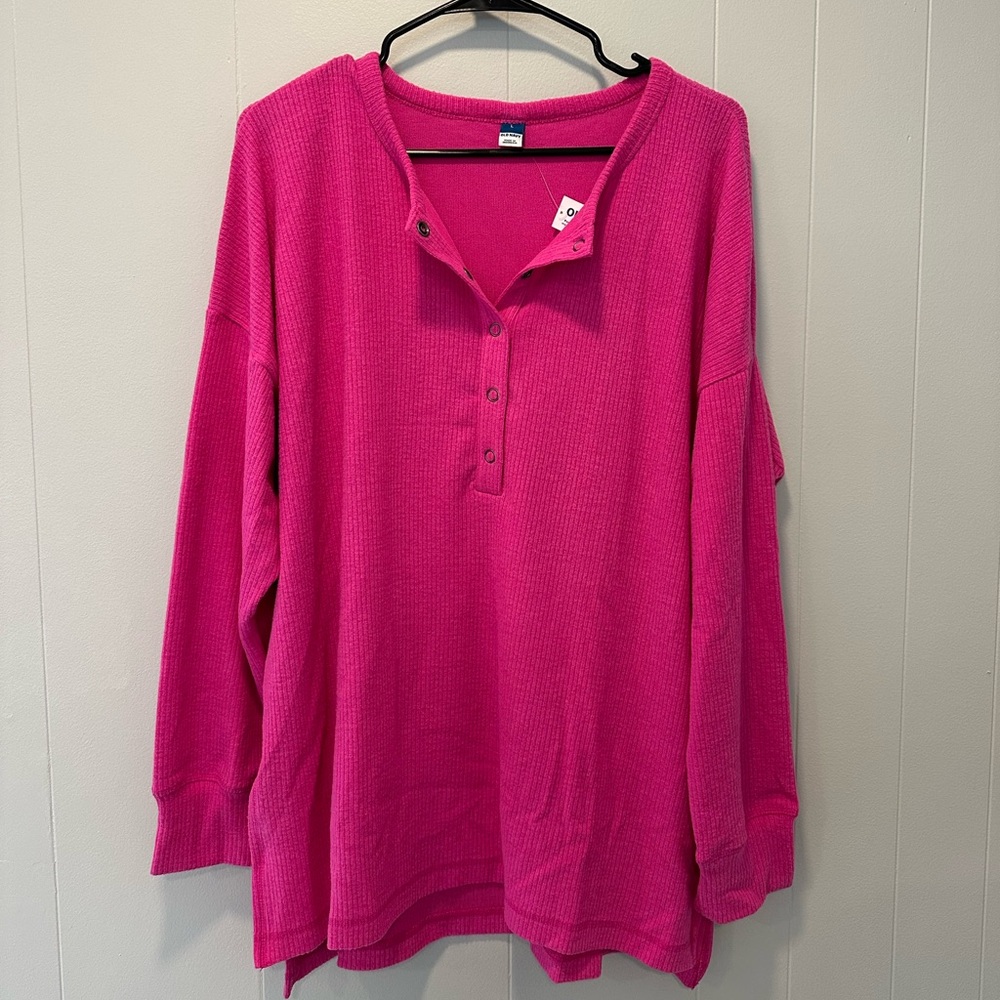 LAST CHANCE CONSIGNING 7/19 Old navy oversized boyfriend Henley - Picture 10 of 11
